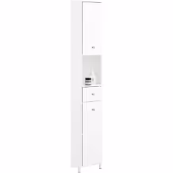 SoBuy Meuble de Rangement d'Angle Salle de Bain, Blanc, BZR193-W Le meuble d'angle pour salle de bain est une solution pratiq ...