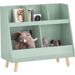 Sobuy - KMB19-GR Bibliothèque Enfant, Étagère à Livres, Meuble Rangement Enfant, Meuble Rangement Jouets et Livres pour Chambre d'enfant, 5