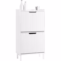 SoBuy FSR177-W Meuble de Rangement à Chaussures Armoire à Chaussures Avec un design vertical permettant d'économiser de l'esp ...