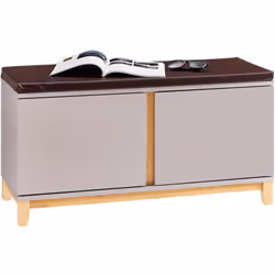 SoBuy FSR117-KA Banc à Chaussres avec Coussin Rembourré et 2 Portes Design modern et créatif. Le style minimaliste de ce banc ...