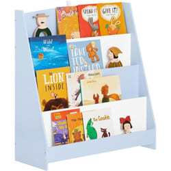 KMB32-B Bibliothèque Enfant, Étagère à Livres Enfants, Étagère de Rangement pour Chambre d'enfants pour Ranger des Livres et Jouets, 4 Compartiments
