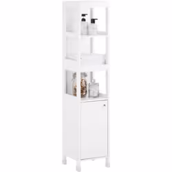SoBuy Meuble Colonne de Salle de Bain Étagère de Rangement, BZR187-W Cette armoire vous apportera de nombreux rangements supp ...