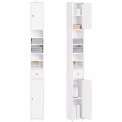 SoBuy Meuble Colonne de Salle de Bain, Blanc Brillant, BZR167-GW Ce meuble se distingue du blanc ordinaire, car il est recouv ...