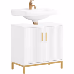 SoBuy Meuble Sous-Lavabo BZR179-W C'est la solution idéale pour garder votre salle de bain bien rangée. Exploitez au maximum ...