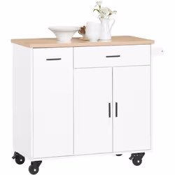 SoBuy FKW126-WN Desserte Roulante Chariot de Cuisine à Roulettes Idéal pour divers ustensiles dans la cuisine, à la salle à m ...