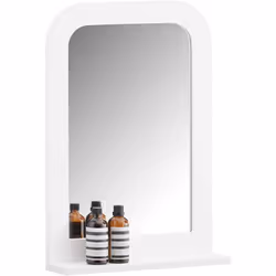 SoBuy BZR162-W Miroir de Salle de Bain avec Étagère Plateau Simple mais élégant, ce miroir de salle de bains dégage une atmos ...