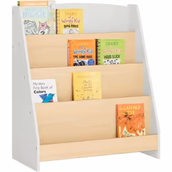 SoBuy KMB106-HG Bibliothèque Étagère à Livres pour Enfant avec 4 Compartiments Ouverts Cette bibliothèque enfants est de 61x3 ...