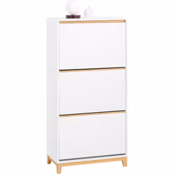 SoBuy FSR192-WN Meuble à Chaussures à 3 abattants. Il s'adapte bien à toutes les tendances de décoration intérieure et vous o ...