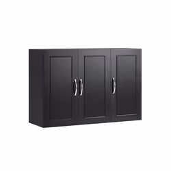 Meuble Haut de Salle de Bain Suspendu FRG231-L-SCH SoBuy - avec 3 Portes - 90x30x60 cm - Noir