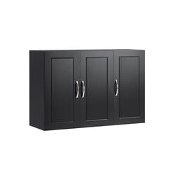 Meuble Haut de Salle de Bain Suspendu FRG231-L-SCH SoBuy - avec 3 Portes - 90x30x60 cm - Noir