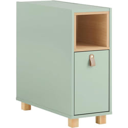 Sobuy - Table de Chevet avec design unique, Dessus rabattable, Espace ouvert et tiroir en bas, Multifonctionnelle et Idéale pour Salon, Chambre et
