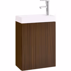 SoBuy BZR196-BR Meuble Suspendu salle de bain avec Lavabo Optimisez votre Salle de Bain avec Élégance ! Transformez votre sal ...