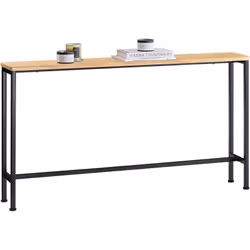 SoBuy FSB19-E Table Console Table d'appoint Bout de canapé Table d’entrée Cadre et 4 pieds en fer - L120cm x P20cm x H65cm Co ...