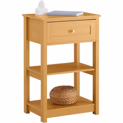 SoBuy FBT46-N Table de Chevet Bout de Canapé avec 1 Tiroir et 2 Étagères Le style design s'harmonise parfaitement avec tout t ...