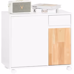 SoBuy ASK04-WN Caisson de Bureau, Meuble de Rangement Bureau, Caisson de Rangement avec Tiroirs Bureau élégant sur roulettes  ...