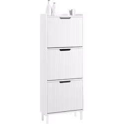 SoBuy FSR177-H-W Meuble de Rangement à Chaussures Armoire à Chaussures Avec un design vertical permettant d'économiser de l'e ...