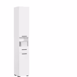 SoBuy Meuble Colonne de Salle de Bain, Blanc, BZR166-W La combinaison du noir et du blanc est un choix intemporel et élégant. ...