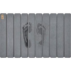 Tapis de Salle de Bain Antidérapant Tapis de Salle de Bain, de Cuisine et de Chambre à Coucher en Terre de Diatomées, Gris, 59 x 39 cm, SDA10-HG