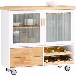 Ce chariot de cuisine est un meuble polyvalent conçu pour apporter à votre cuisine ou à votre salle à manger une solution de ...