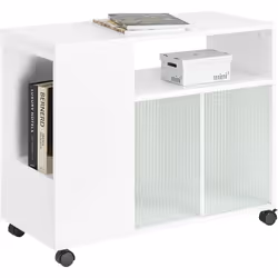 SoBuy FBT142-W Table d’Appoint Caisson de Bureau à roulettes Design contemporain et chic. Ce meuble vous offrira beaucoup d'e ...