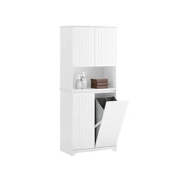 Meuble Haut Salle de Bain BZR150-W SoBuy Armoire Haute avec Étagères Réglables - 70x37x170 cm - Blanc