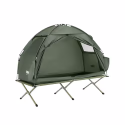 Lit de camping extérieure - SoBuy OGS32-II-GR - 3-en-1 pour 1 personne - 193x160x86 cm