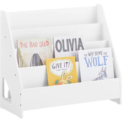SoBuy Bibliothèque Enfant, Étagère à Livres Enfants, Étagère de Rangement pour Chambre d'enfants pour Ranger des Livres et Jouets, 4 niveaux et 1