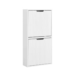 SoBuy Meuble à Chaussures Blanc 50x19x100cm en MDF E1 35kg