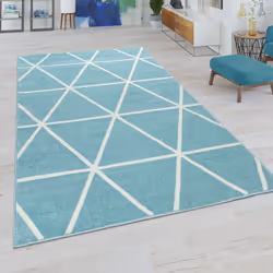 Des formes géométriques dures et un style convivial : Très tendance, ces tapis associent des motifs géométriques à des couleu ...
