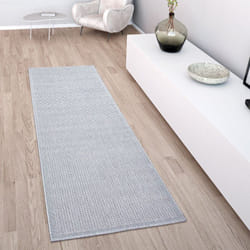 Paco Home - Tapis Intérieur & Extérieur Terrasse Et Balcon Monochrome Structuré Gris, 80x200 cm