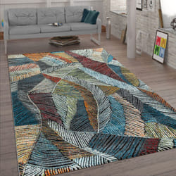 Paco Home - Tapis De Salon, Poils Ras Avec Motif Craie, Couleurs Pastel Aspect 3D, Coloré 120x170 cm