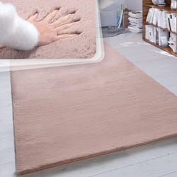 Paco Home - Tapis Poils Longs Salon Fausse Fourrure Très Douce Uni En Diff. Coloris Et Tailles Pink, 120x160 cm