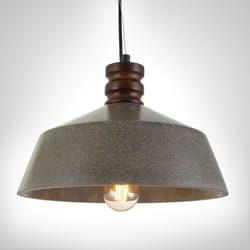 Paco Home - Luminaire à suspension , E27, luminaire pour séjour, salle à manger, cuisine, réglable en hauteur Concrete-Sandstone-Black, Sans ampoules