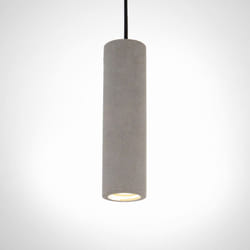 Luminaire à suspension , GU10, luminaire pour séjour, salle à manger, cuisine, réglable en hauteur Béton-gris pierre, Sans ampoules - Paco Home