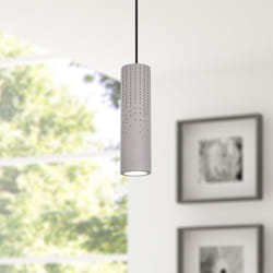 Paco Home - Luminaire à suspension , GU10, luminaire pour séjour, salle à manger, cuisine, réglable en hauteur Béton Gris, Sans ampoules
