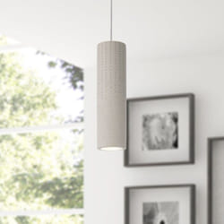 Paco Home - Luminaire à suspension , GU10, luminaire pour séjour, salle à manger, cuisine, réglable en hauteur Béton Grès Blanc, Sans ampoules