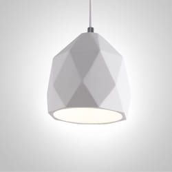 Paco Home - Luminaire à suspension , E27, luminaire pour séjour, salle à manger, cuisine, réglable en hauteur Plâtre blanc, Sans ampoules