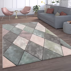 Avec leurs couleurs brillantes et leur motif losanges épuré, ces tapis kaléidoscopiques évoquant des pierres précieuses gaies ...