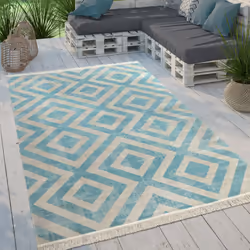 Apportez un air de vacances à la scandinave à votre balcon ou votre terrasse ! Ces confortables tapis d'intérieur et d'extéri ...