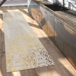 Paco Home - Tapis Extérieur Pour Balcon, Poils Ras Style Oriental, Coloris Et Tailles Variés 80x250 cm, Jaune