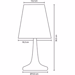 LE LUMINAIRE : Avec leur design sobre, les luminaires de table de la collection Hela séduisent par leur charme coloré et appo ...