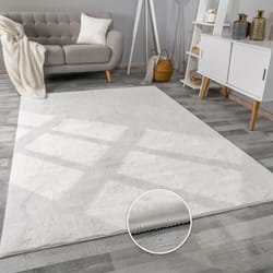 Paco Home - Tapis Salon En Fausse Fourrure Pelucheux Hautes Mèches Doux Plusieurs Couleurs 200x290 cm, Blanc
