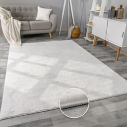 Paco Home - Tapis Salon En Fausse Fourrure Pelucheux Hautes Mèches Doux Plusieurs Couleurs 120x170 cm, Blanc