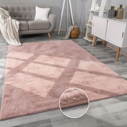 Paco Home - Tapis Salon En Fausse Fourrure Pelucheux Hautes Mèches Doux Plusieurs Couleurs 200x290 cm, Pink