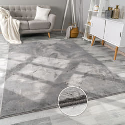 Paco Home - Tapis Salon En Fausse Fourrure Pelucheux Hautes Mèches Doux Plusieurs Couleurs 140x200 cm, Anthracite