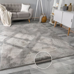 Paco Home Tapis Salon En Fausse Fourrure Pelucheux Hautes Mèches Doux Plusieurs Couleurs 160x230 cm, Gris