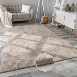 Paco Home - Tapis Salon En Fausse Fourrure Pelucheux Hautes Mèches Doux Plusieurs Couleurs 80x150 cm, Beige