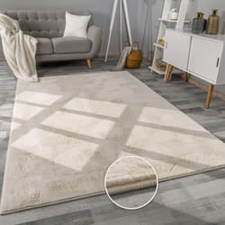 Paco Home Tapis Salon En Fausse Fourrure Pelucheux Hautes Mèches Doux Plusieurs Couleurs 200x290 cm, Crème