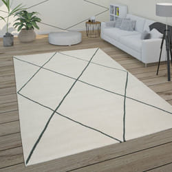 Paco Home - Tapis Salon Scandinave Motif Diamant Moderne Blanc Différents Designs Tailles 160x230 cm, Blanc 3