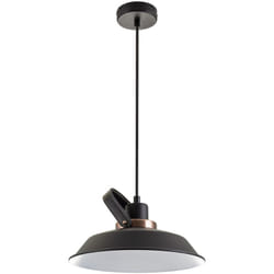 Paco Home - Plafonnier luminaire suspendu salon et bureau design industriel E27 Sans ampoules, Cuivre Noir